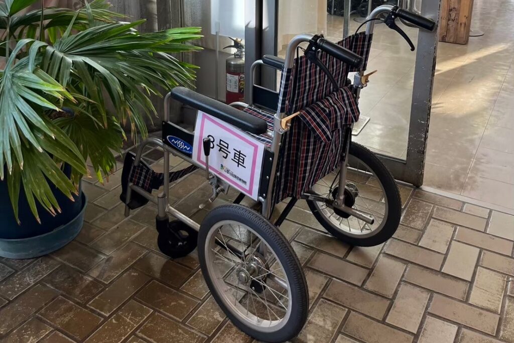 借りた車いす