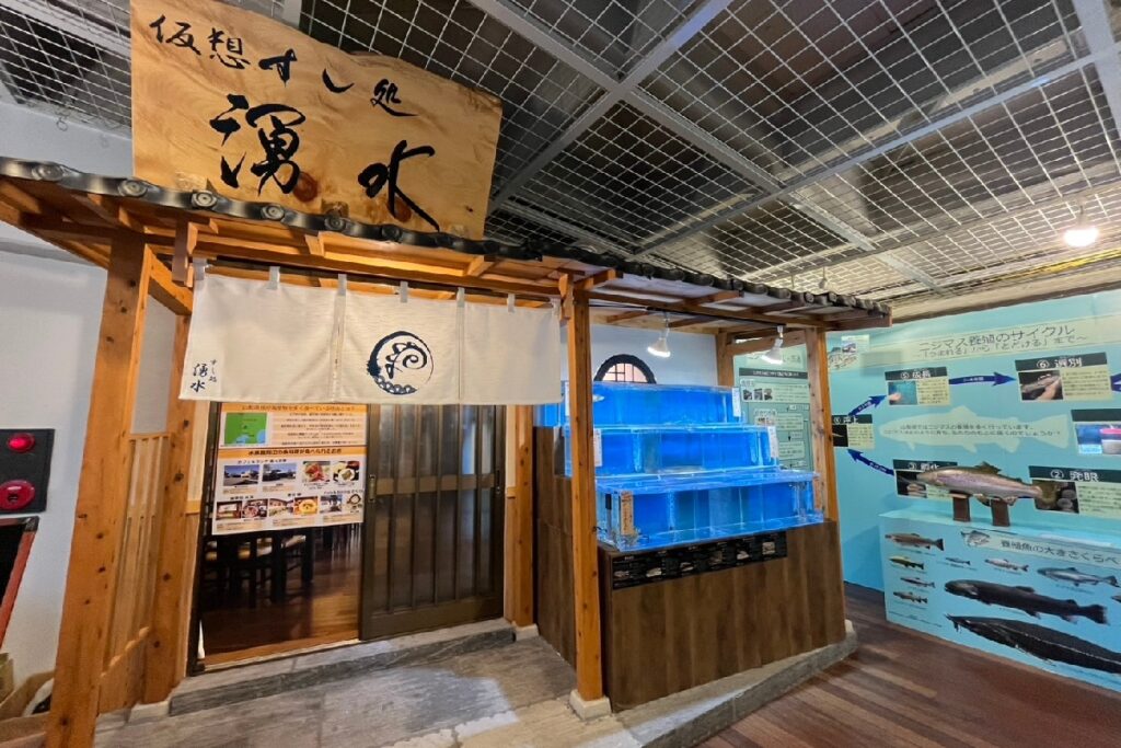 仮想すし処湧水の展示