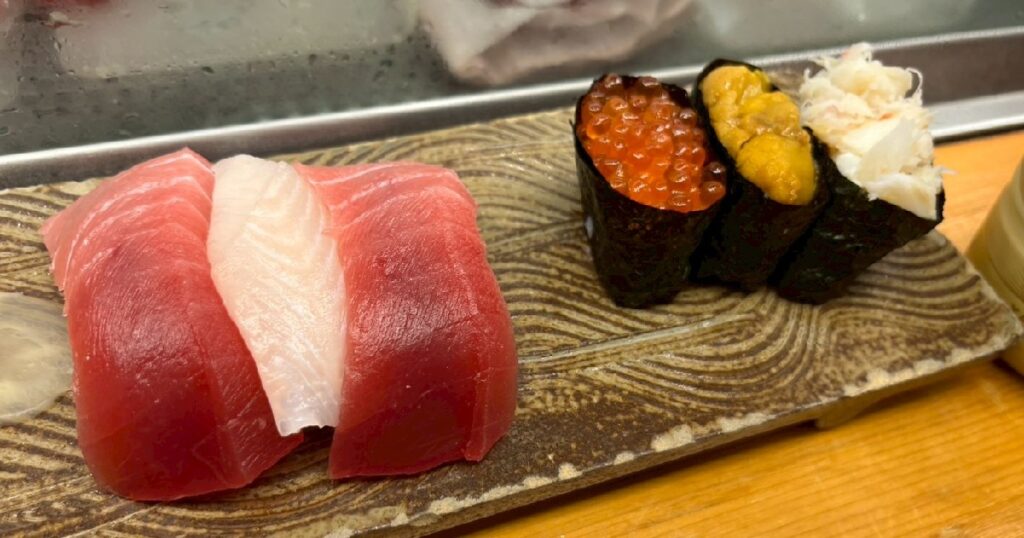 『大門』近くの『金すし』にて食べた寿司