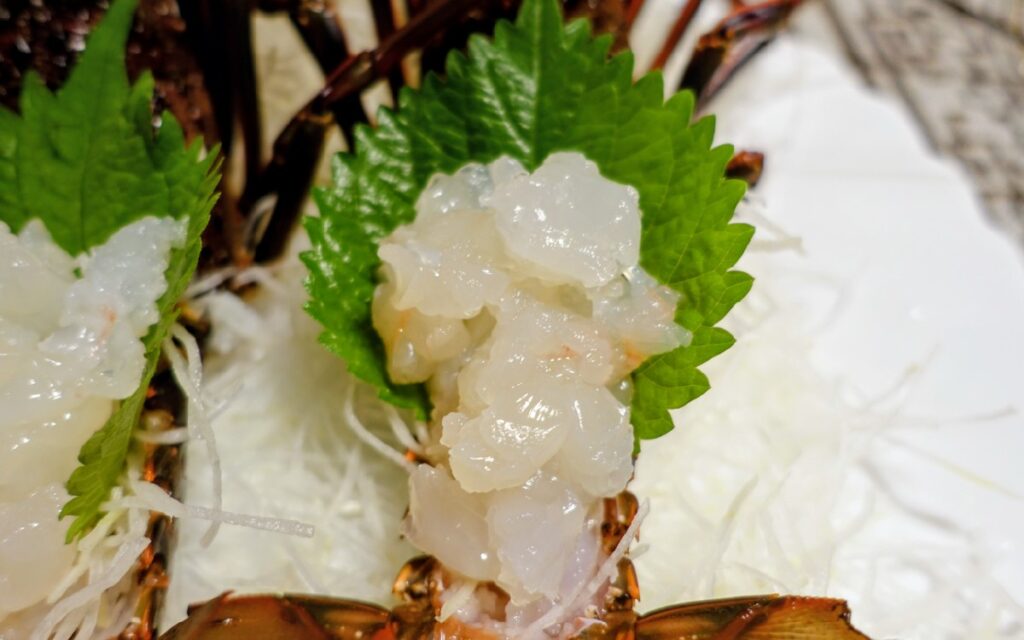 新鮮プリプリの伊勢海老のお刺身！