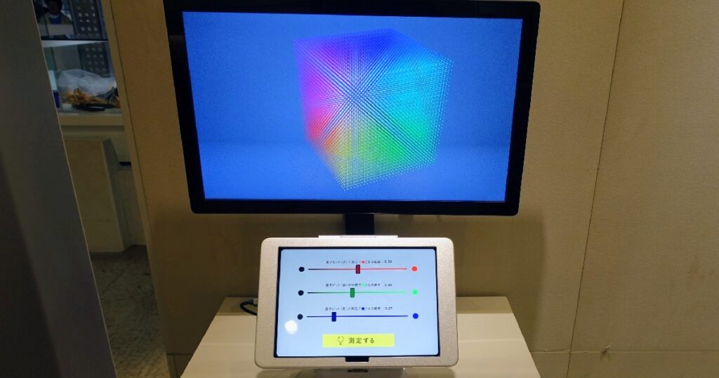 3つの量子ビットの組み合わせを模した装置