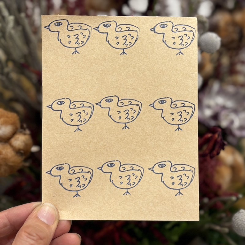 『布睦』さん手書きの『ウズラ』