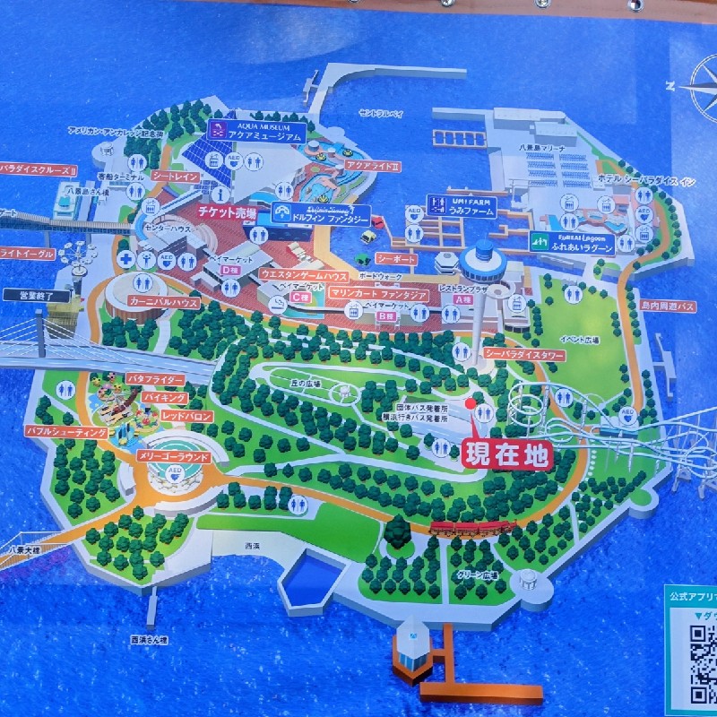 島内地図 バスの降りる場所