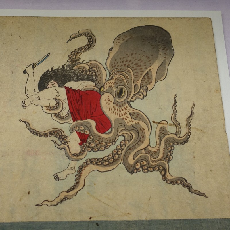 月岡芳年『蛸と海女』幕末〜明治初期