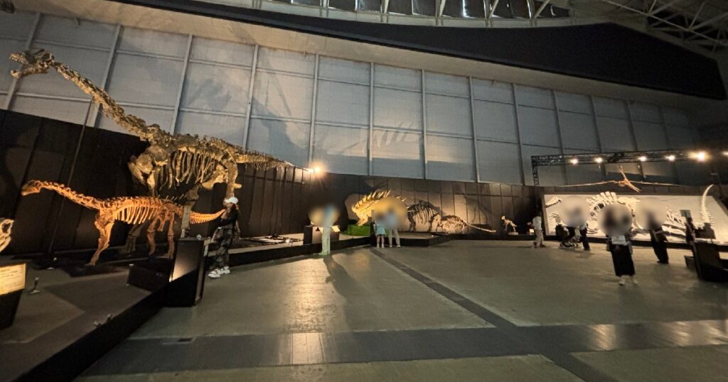 7月末の平日、15時10分頃の『ヨコハマ恐竜展』の会場の空いている様子