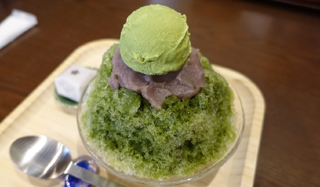 日本茶カフェ 茶楽の抹茶かき氷