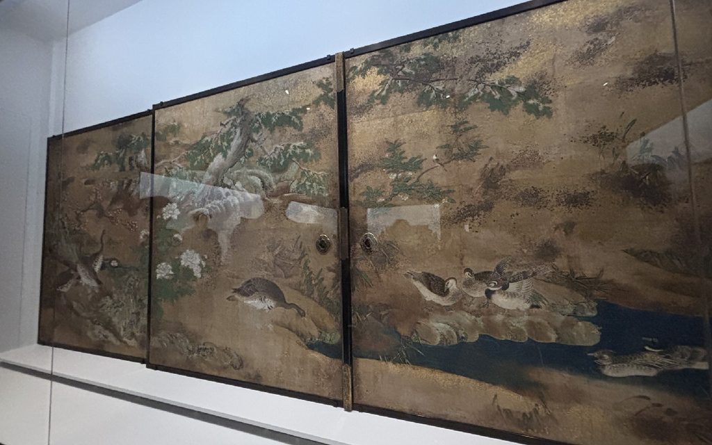 狩野宗眼重信 《No.28 秋冬花鳥図襖》大英博物館蔵