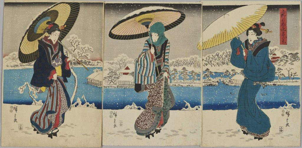 歌川広重《1-089　上野不忍の池雪の景》1846～48年
東京国立博物館蔵