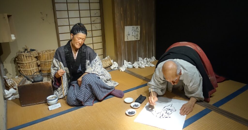 晩年の『葛飾北斎』と『応為(お栄)』の様子