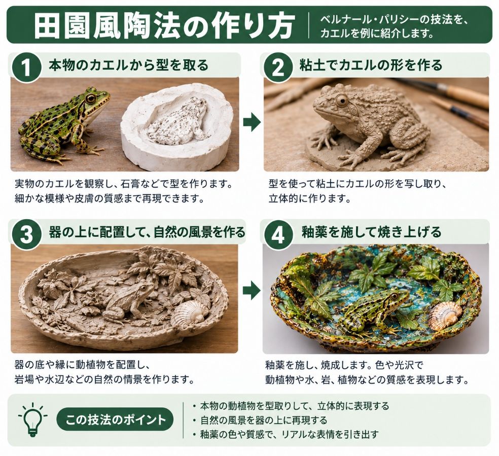 『田園風陶法による作り方』
※生成AIを用いて作成したイメージ